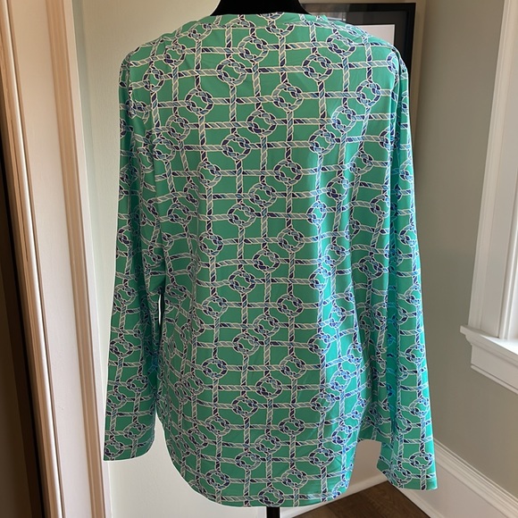 NWT Barbara Erickson Nautical Knots Long Sleeve Crew Neck Top - XL - Picture 2 of 8